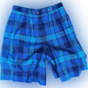 90s Liz Claiborne plaid Bermuda 28